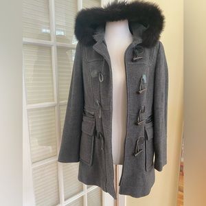 Andrew Marc jacket duffle style with fur hood
